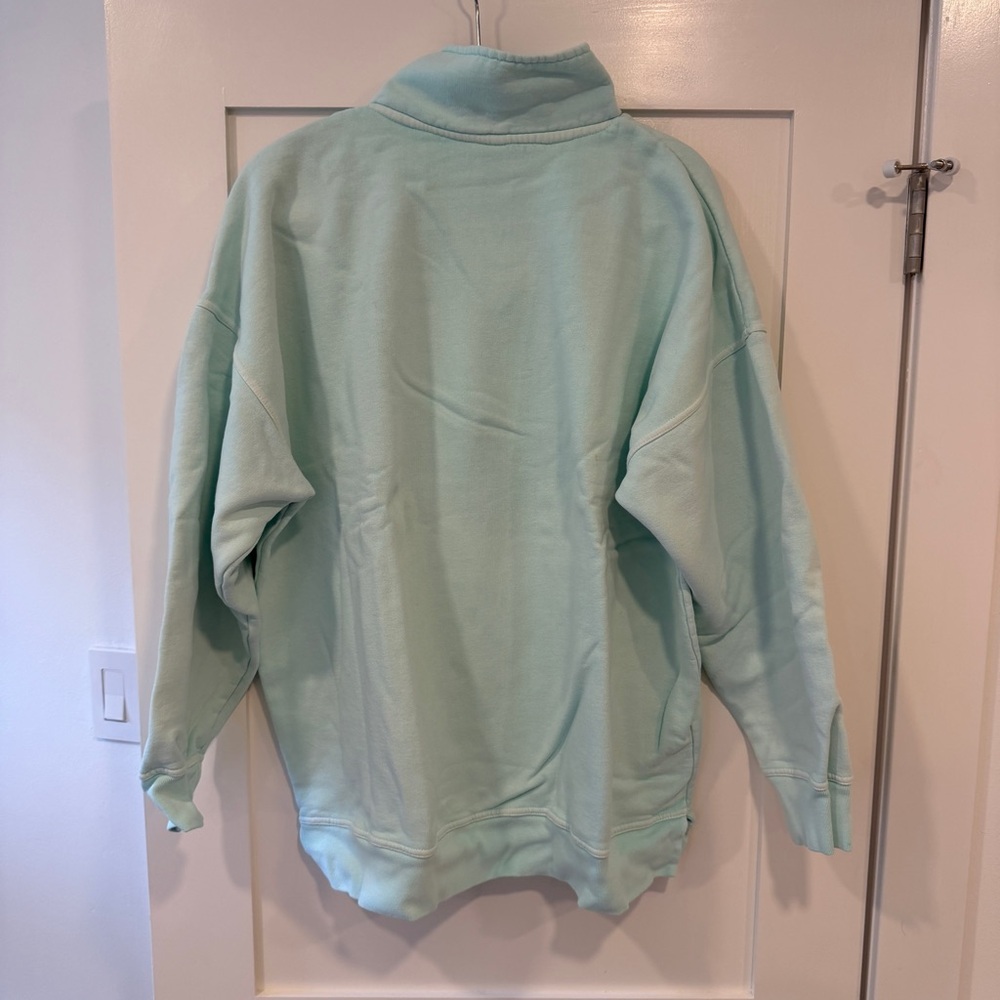 Sloppy Joe Diana Zip Neck in Mint Green - Picture 4 of 6